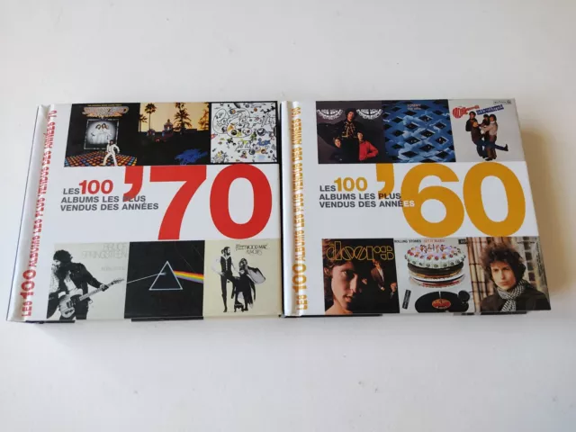 LOT DE 2 LIVRES Les 100 albums les plus vendus des années 60 ET 70  TBE