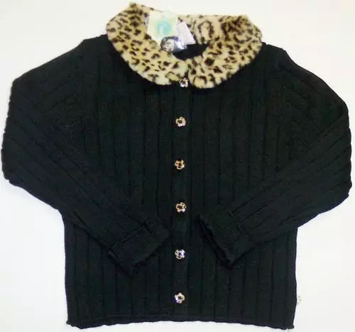 NWT girls size 6 Gymboree GLAMOUR KITTY black button up cardigan sweater vtg htf