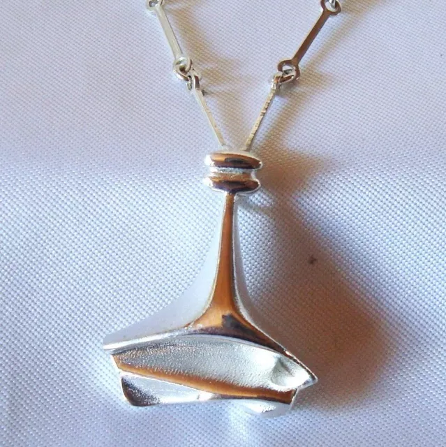 Schönes Lapponia Collier 925 Silber Finnland 1987 Kette Modernist / CU 138(28)