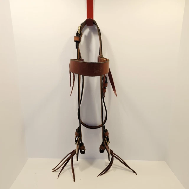 New Old Timer Western Browband Bridle w/ Silver Hardware Conchos Horse Headstall