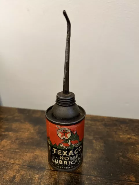 Texaco Home Lubricant 3 Fluid Ozs Tin oil Can