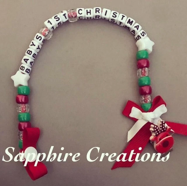 Navidad Mi primer bebé ficticio clip chupete rosa azul baby shower regalo niñas niños