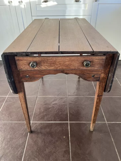 Antique Drop Leaf Table - with additional, separate plexiglass top