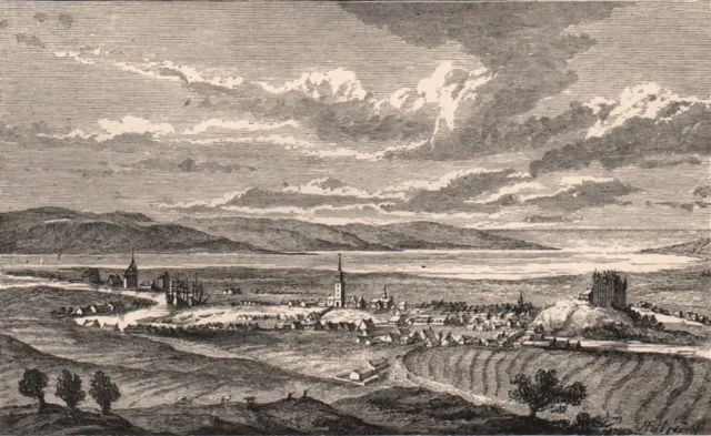 INVERNESS. Town view at the end of the 17th century. Scotland 1885 old print