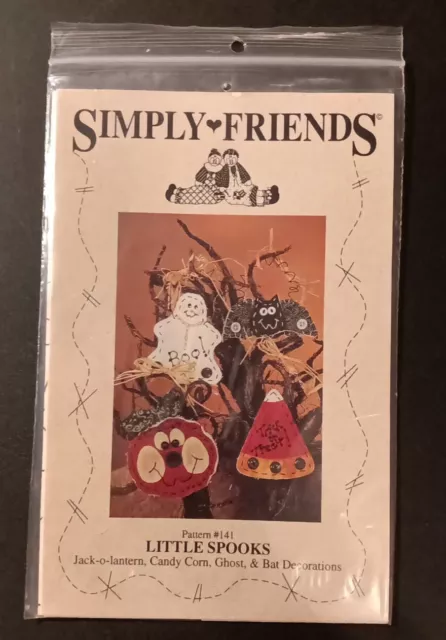 Simply Friends Pattern #141 LITTLE SPOOKS Jack O'lantern Candy Corn, Ghost & Bat