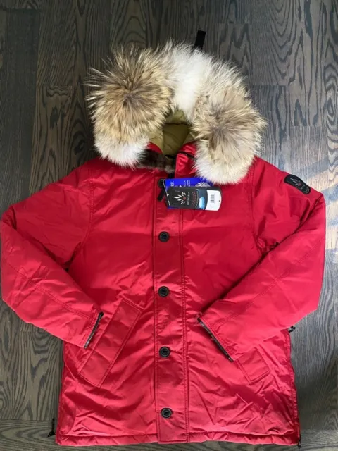 Goose Arctic Bay Toronto parka coyoye and beaver fur made Canada XL MSRP1095$