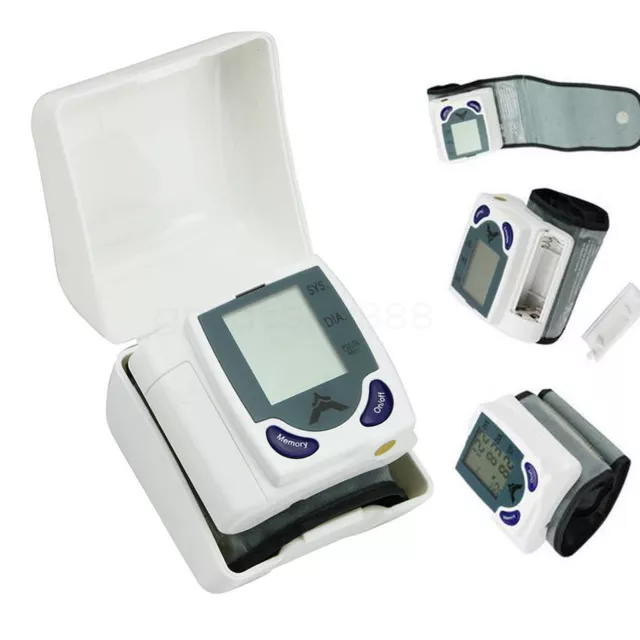 Digital Wrist bp Blood Pressure Monitor Meter Sphygmomanometer Cuff Tensiometro