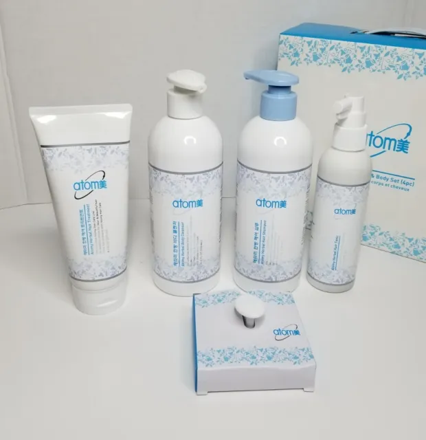 Atomy Herbal Hair Shampoo, Tonic, Treatment & Body Cleanser Set