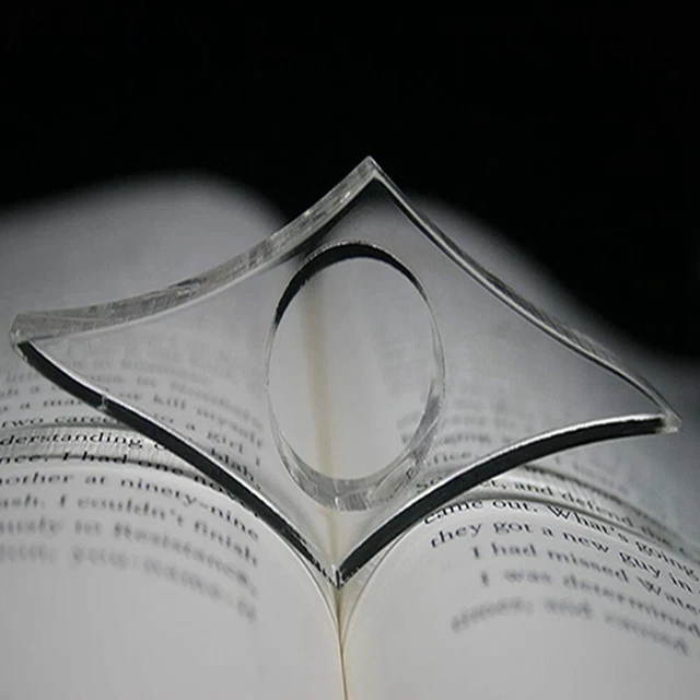 Acrylic Book Paper Clips Page Holder Stationery School Office Bookmarks (L) 2