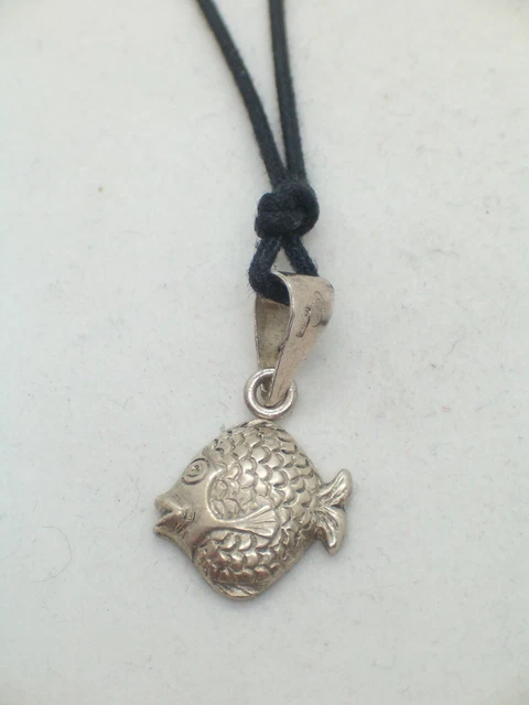 Pendentif en Argent 925 Avec Poisson Lune - Ras-Du-Cou Petit - Mer