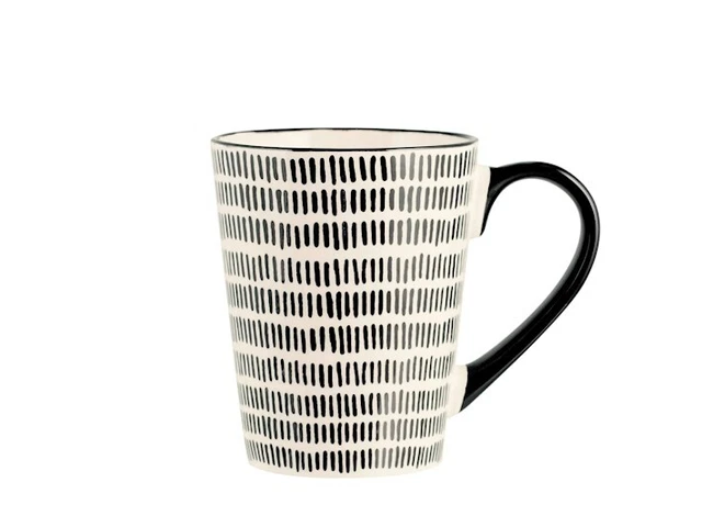 Tazze Mug Vhera in stoneware decoro CC 350 astratto moderno H 10 cm