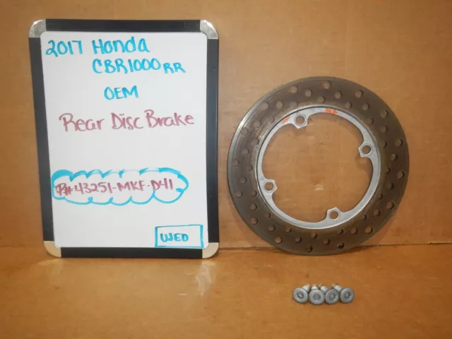2017 Honda CBR1000RR OEM Rear Wheel Disc Brake Rotor 43251-MKF-D41
