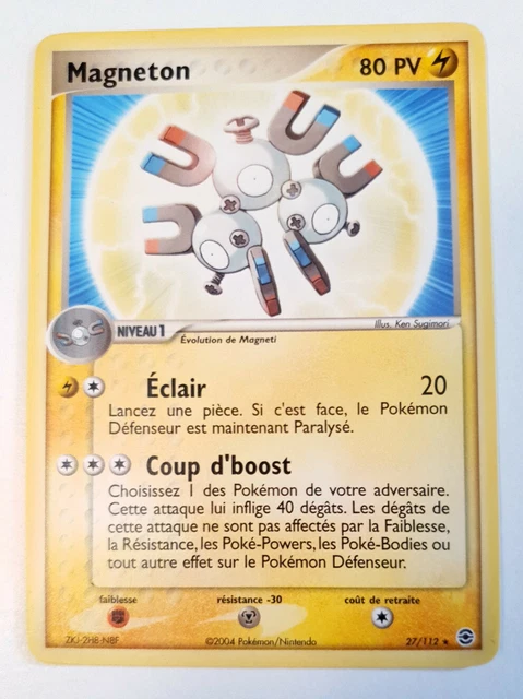 Pokemon Carte Magneton 27/112 Ex Rouge Feu Vert Feuille Rare Française