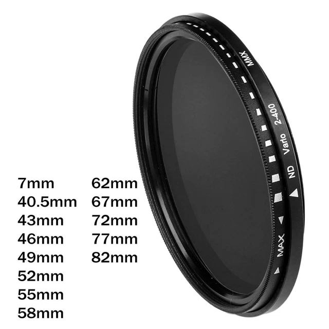 Filtre ND Variable 72 Mm ND2-400 – Pour Objectifs Nikon 10-20mm & 16-80mm, Verre Optique, Réglable Sans Changer De Filtre