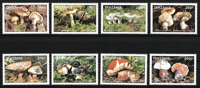 Tansania - Pilze und Insekten Satz postfrisch 1998 Mi. 3081-3088