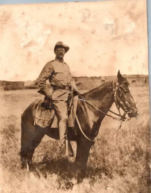 Rare 1898 Us President Theodore Roosevelt Type I Span Am War Cuba Orig Photo 136