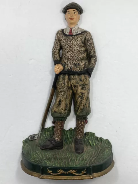 Vintage Large Cast Iron Golfer Door Stop 14" Tall PGA Putter Snead Ping Nike USA