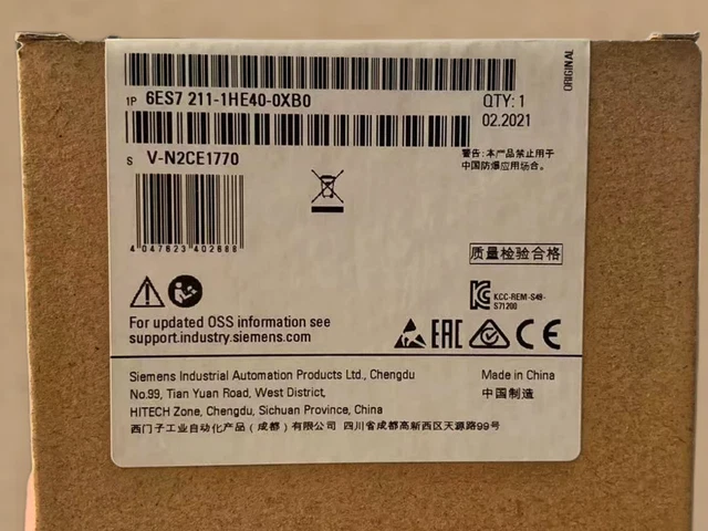 New 6ES7211-1HE40-0XB0 | 6ES72111HE400XB0 SIEMENS SIMATIC S7-1200, CPU 1211C
