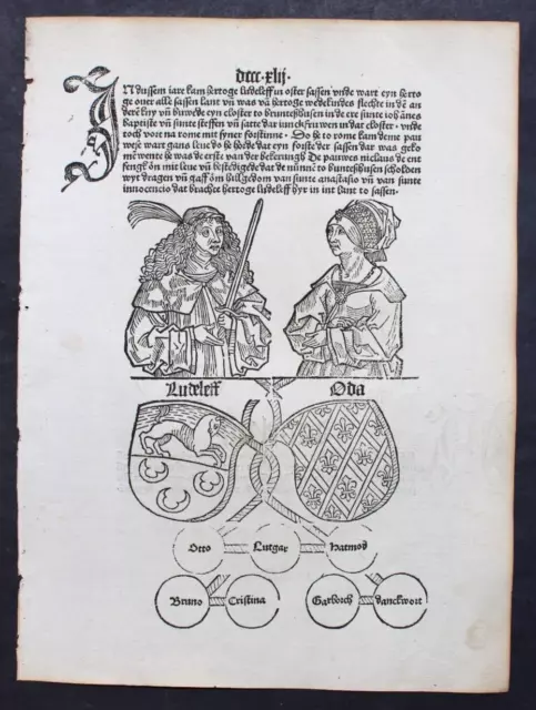 Deutsche Inkunabel,Cronecken Der Sassen,Von Conrad Botho, Schöffer,Mainz,1492,.