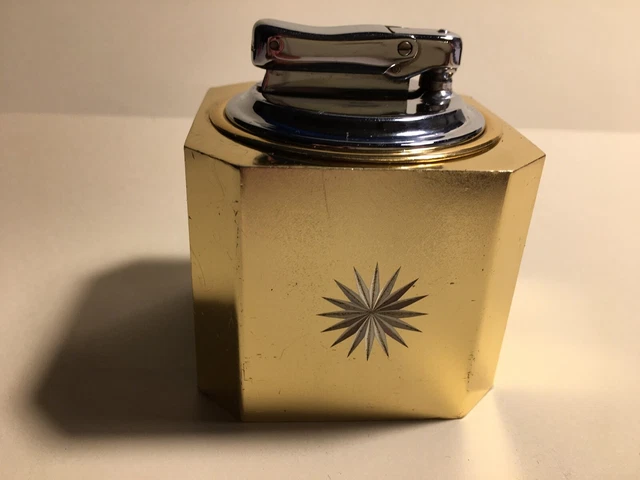 Rare Vintage Colibri Monogas Table Lighter. In working order and good condition.