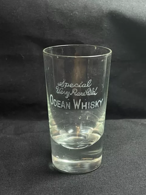 4 Special Very Rare Old Ocean Whisky pre-pro ? shot glasses location unknown