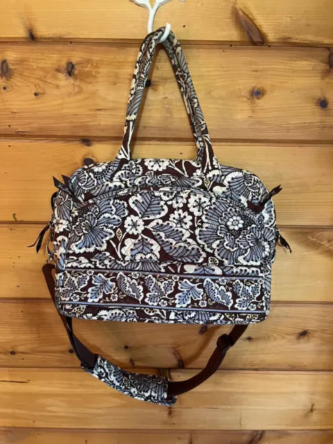Vera Bradley Carry On Quilted Laptop Tote Slate Blooms Luggage Buddy Sleeve
