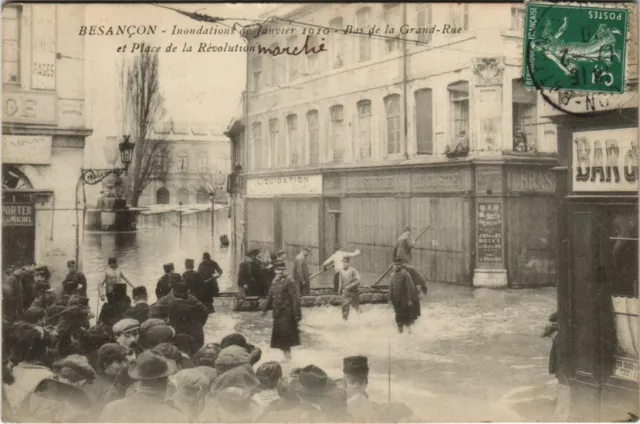 CPA Besancon Bas de la Grand Rue et Place de la Revolution FRANCE (1099080)
