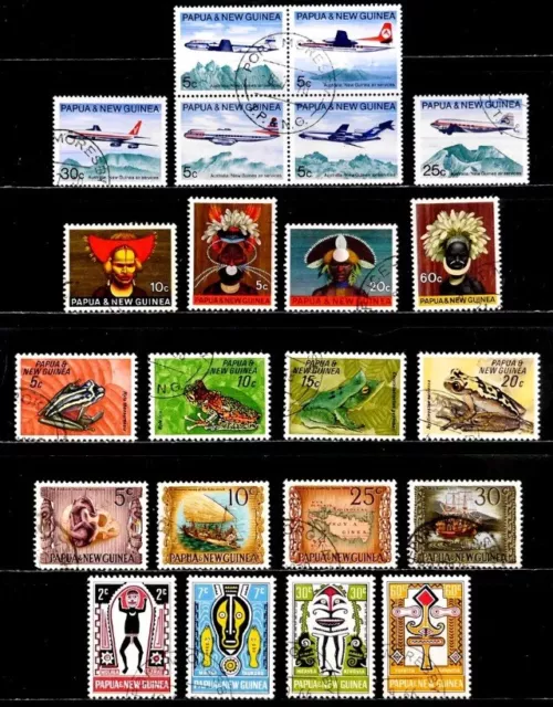 Papua New Guinea, British: 1960'S - 70'S Stamps Used Sets Sound Briefmarken