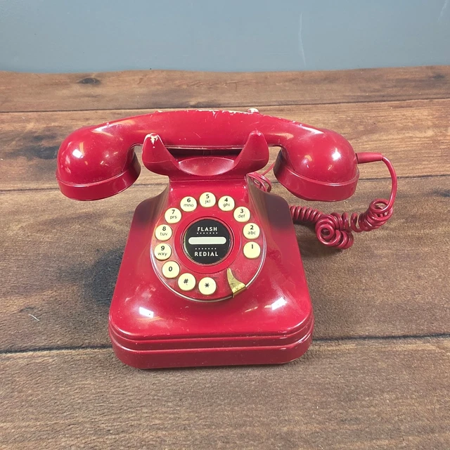 Red Bottern GRAND PHONE POLLYFLAME Concept Telephone OS Red Good Retro Push Button ...
