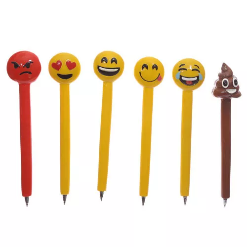 Kugelschreiber "Smiley" Stift Emoticon Smileys Schule Dekoration Kuli Büro süß