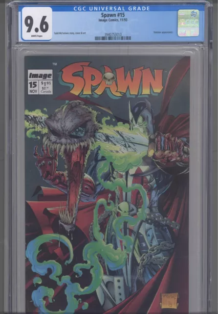 Spawn #15 CGC 9.6 1993 Image Todd McFarlane Story, Cover & Art  Violator App