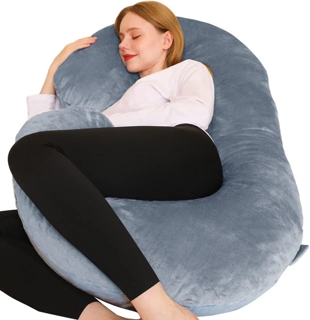Pregnancy Pillows, C Shaped Full Body Pillow for Pregnancy 55 Inch Maternity Pil