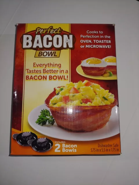 Perfect Bacon Bowl 2 Pc As Seen On TV Kitchen Gadget Cooker Microwave Oven Cook