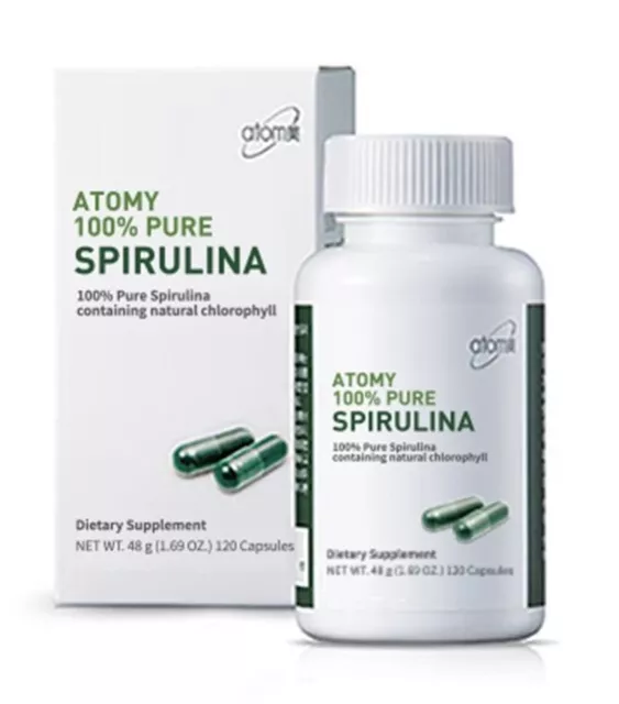 ATOMY 100% Pure Spirulina containing natural chlorophyll 400mg X120 Capsules