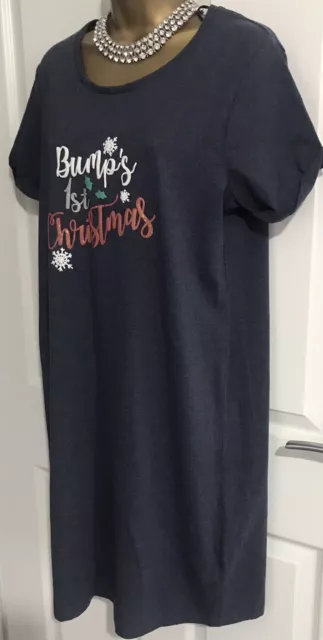 Mothercare Blooming Marvellous Maternity Christmas New Bump-Nightie  Sz M Bnwt