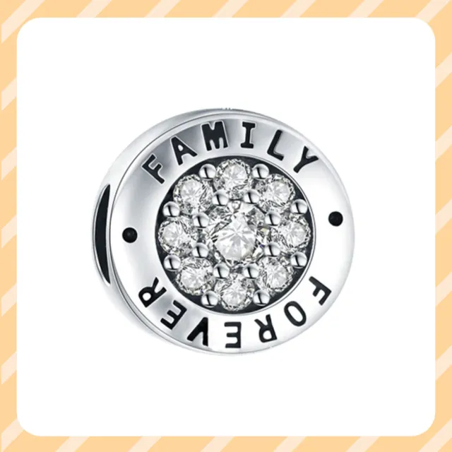 Authentic Family Forever Fashion Dangle 925 Sterling Silver Women Bracelet Charm