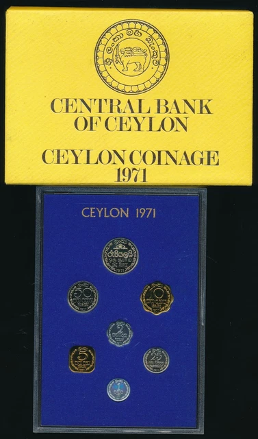 Ceylon: 1971 Proof Set in Royal Mint Package