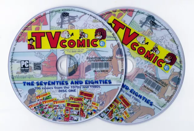 TV Comic (1970s/1980s) The Comic Book Archive - 396 Issues! (2 Disc Set)