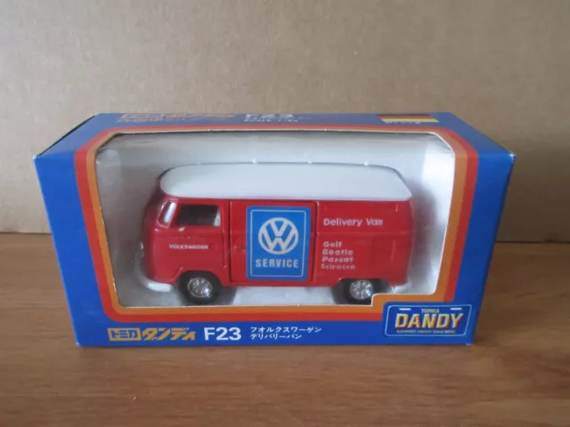 Tomica Dandy F23 Volkswagen T1 Split Screen VW Service / Delivery Van Rare 1/43