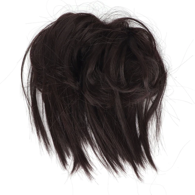 (4) Messy Bun Hairpiece Faux Hairpiece Elastic Tousled Updo Hair