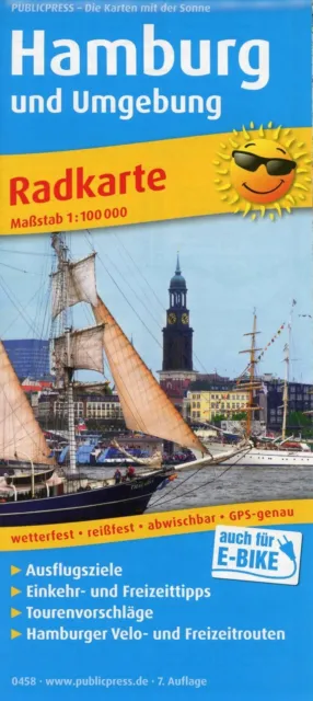 Hamburg und Umgebung 1:100 000 | (Land-)Karte | Radkarte | Deutsch | 2019