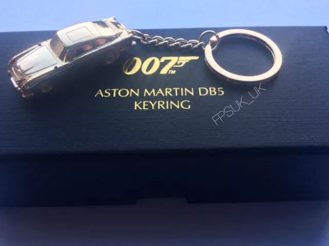 Official Skyfall Aston Martin Db5 Gold Metal Keyring James Bond 007 Box New Gift