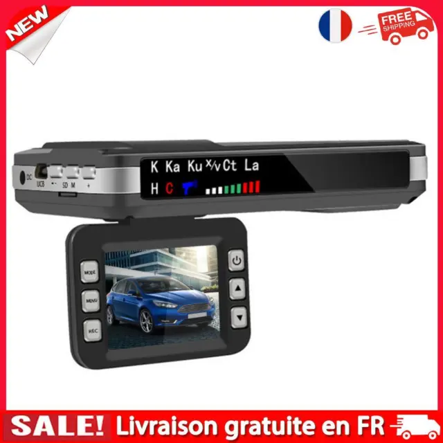 2 in 1 Car Dashboard Camera English Russian Voice Alarm Radar Detector X K CT La