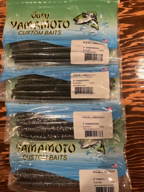 GARY YAMAMOTO WORM Kut Tail (7L-10) Soft Plastic 5 Inch Bait Any