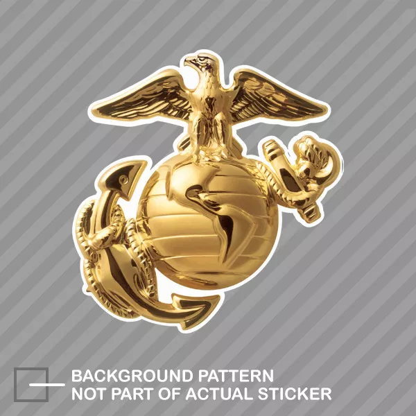 USMC EGA Gold Sticker Decal Vinyl eagle globe anchor marines