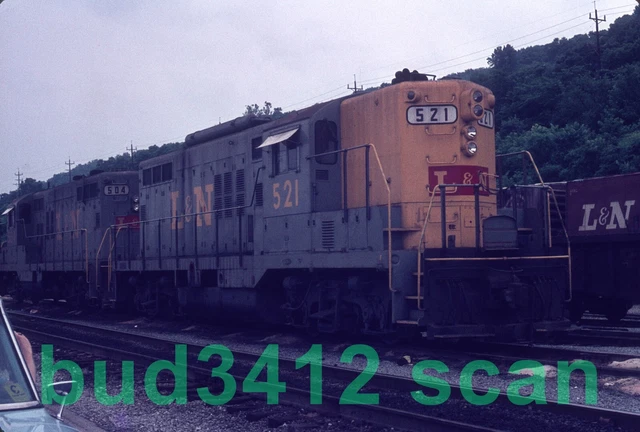 L&N Louisville & Nashville GP9 #521 at De Coursey KY 1973 ORIGINAL Slide!