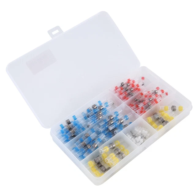 Cosses Thermorétractables à Souder – Lot De 50 Avec Boîte, Pour Connexion étanche De Fils électriques