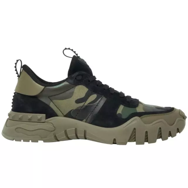 VALENTINO GARAVANI ROCK Runner Sneakers Mimetiche Verdi EUR 469 12