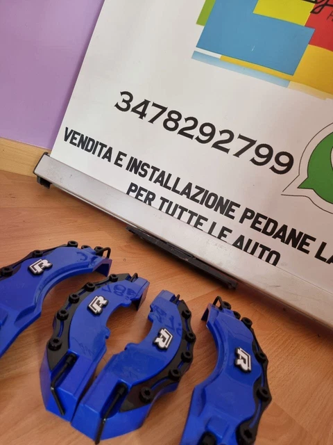Vw Set Cover Copri Pinze Freni Anteriori & Posteriori Look Rline R Blu