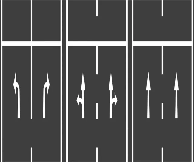 RIETZE Straße 1:87/H0 Teerbelag Abbiegespur, 200 mm lang, 3 Stück #70709